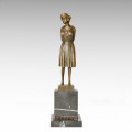 Statue classique Sculpture frugale / plaine de bronze bronze, DH Chiparus TPE-178